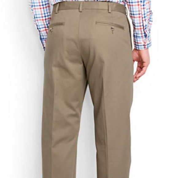 LANDS' END GRAY TAILORED FIT CHINO PANTS 37 x 35 - Picture 3 of 4